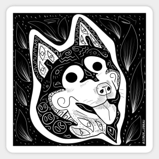 Aztec Husky ecopop dog Sticker